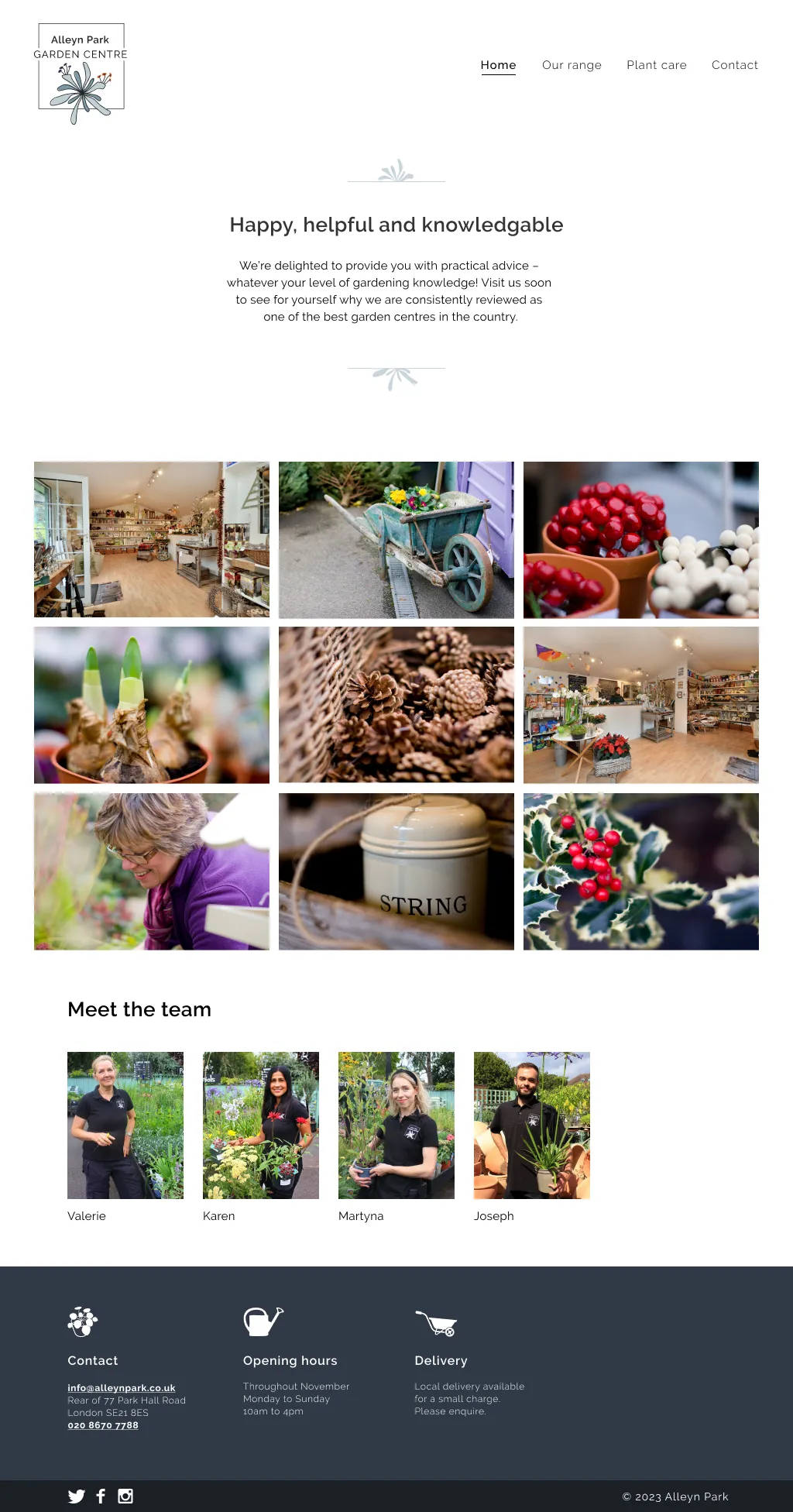 Alleyn park Homepage