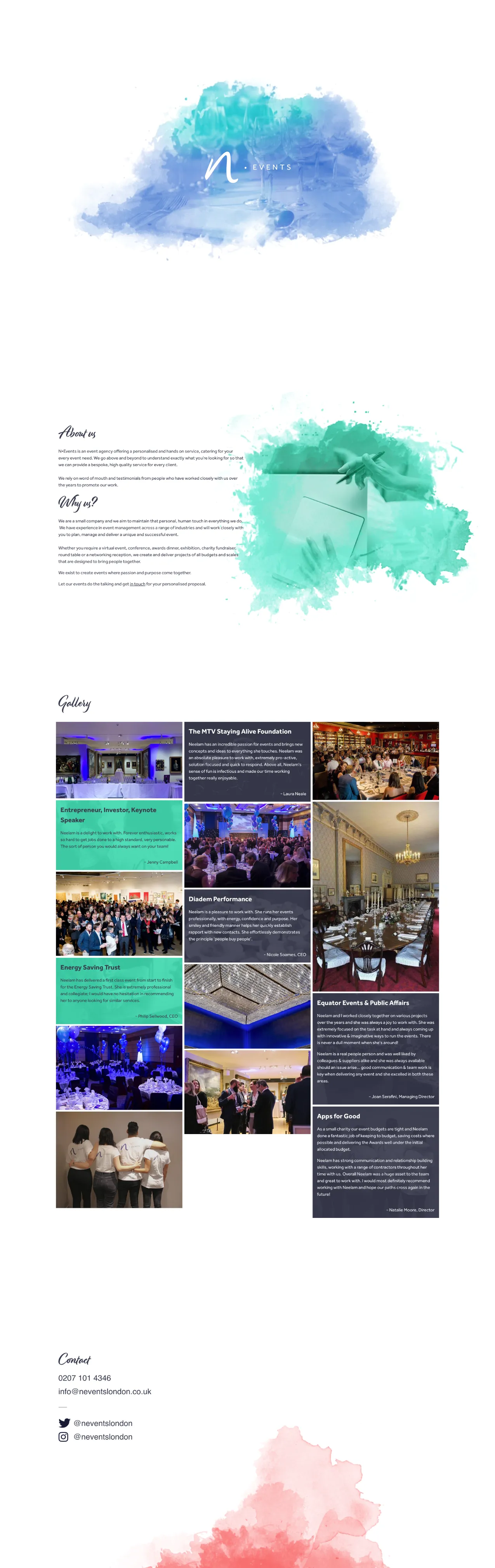 N • Events homepage